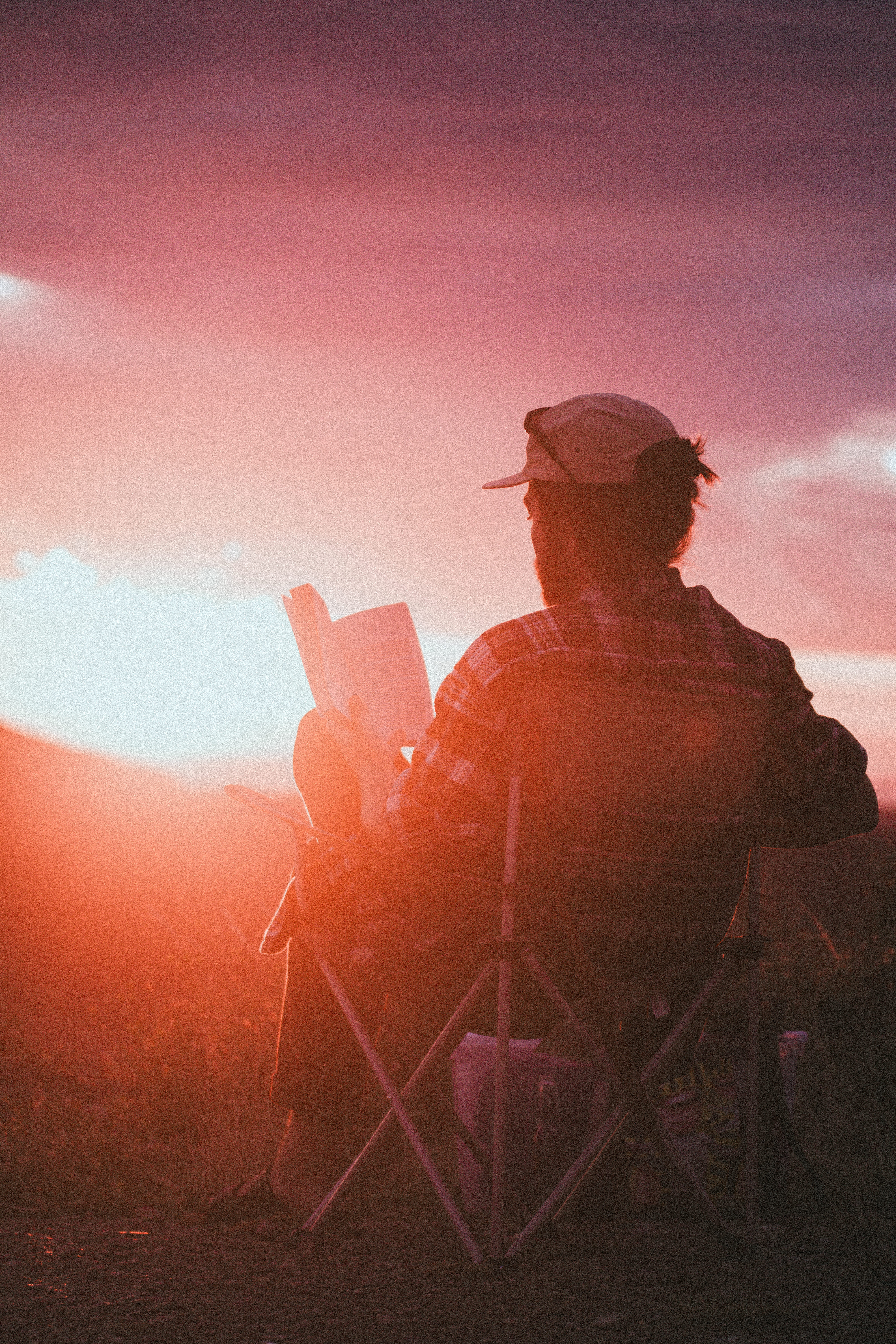 sončni zahod na Črnem Kalu